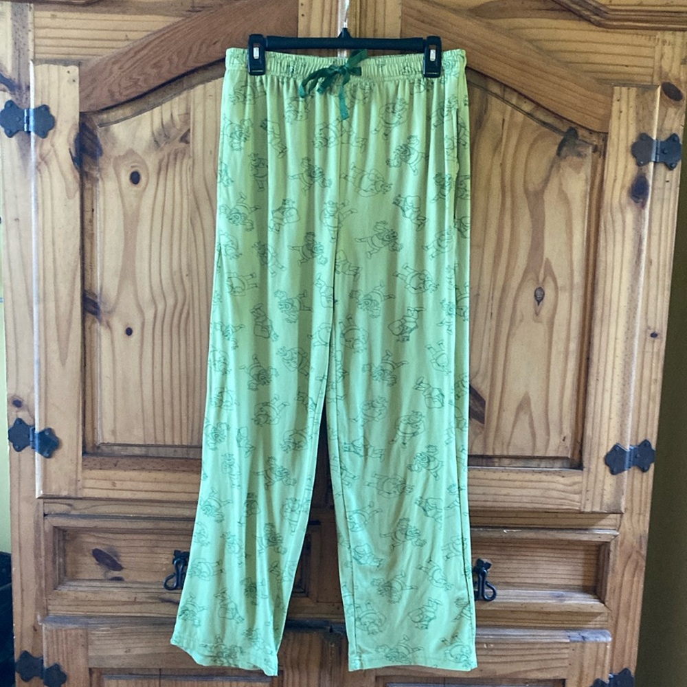 Men’s Shrek green pajama lounge pants size S